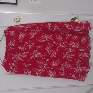 & Other Stories | Red Floral Skirt